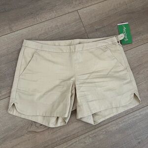 Lilly Pulitzer Gold Metallic Shorts with Classic Cut Size 00